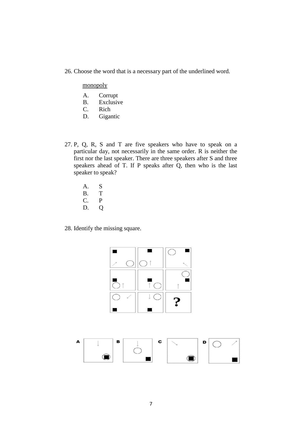 ISI Admission Test M.S (LIS) PLA 2018 Sample Paper - Page 7