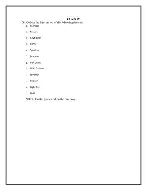 Worksheet for Class 4 Computers Assignment 5