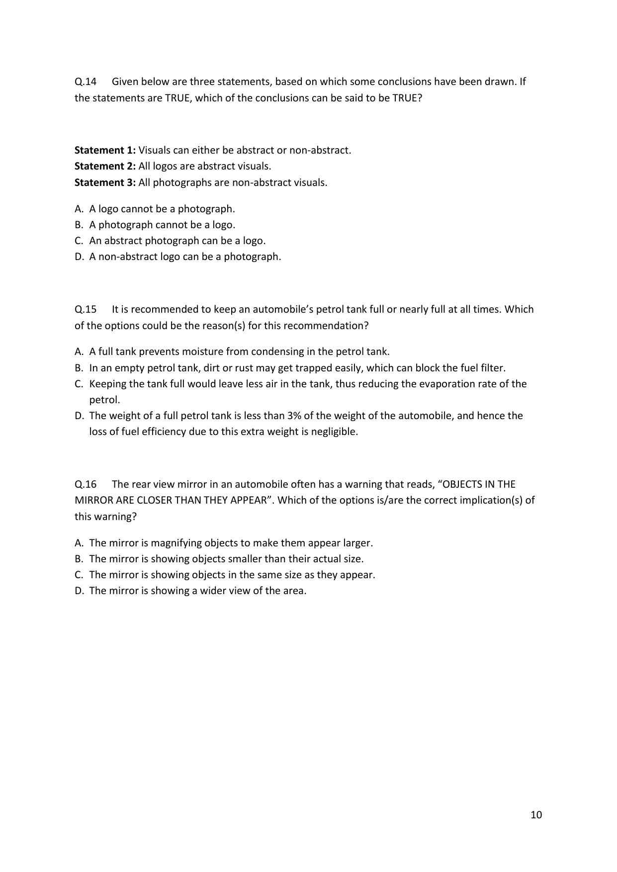 CEED 2018 Question Paper - Page 11