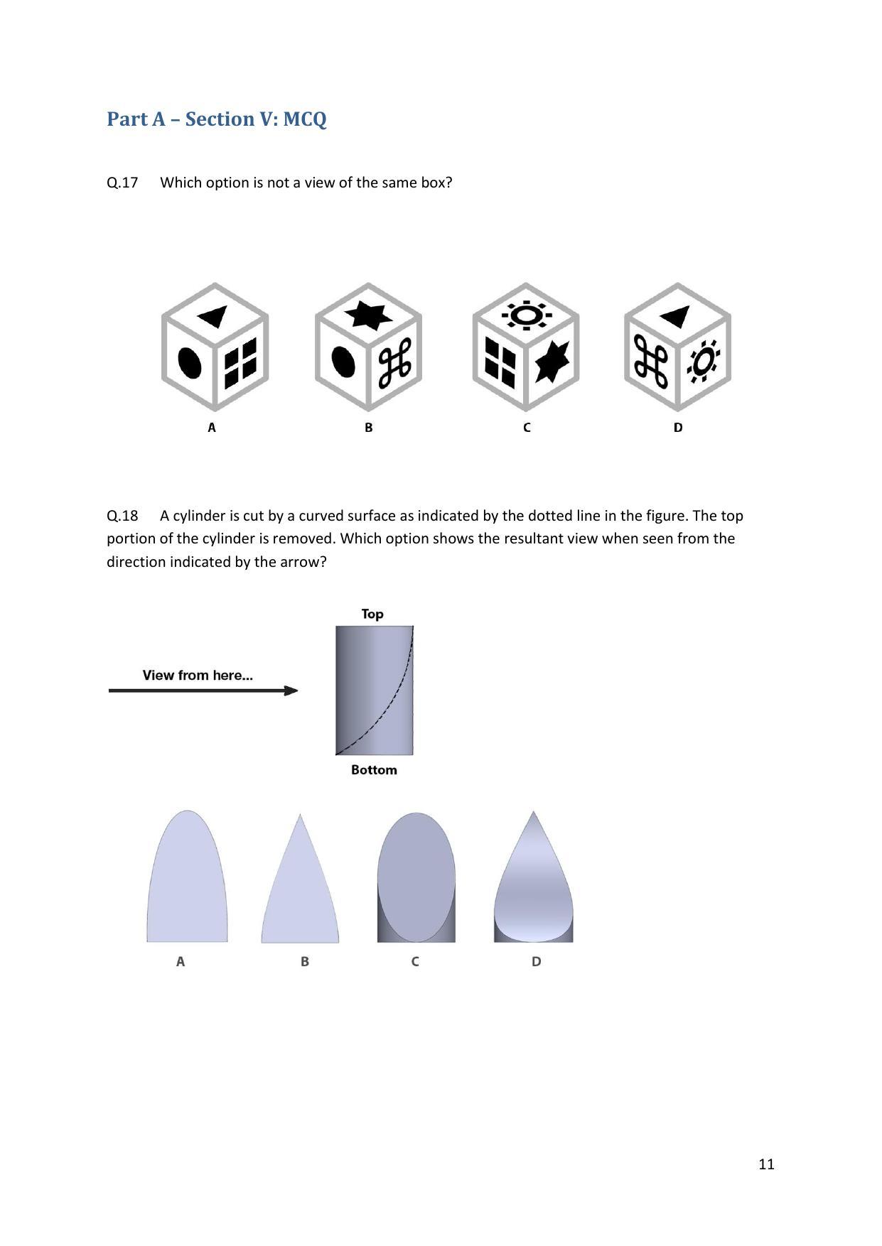 CEED 2018 Question Paper - Page 12
