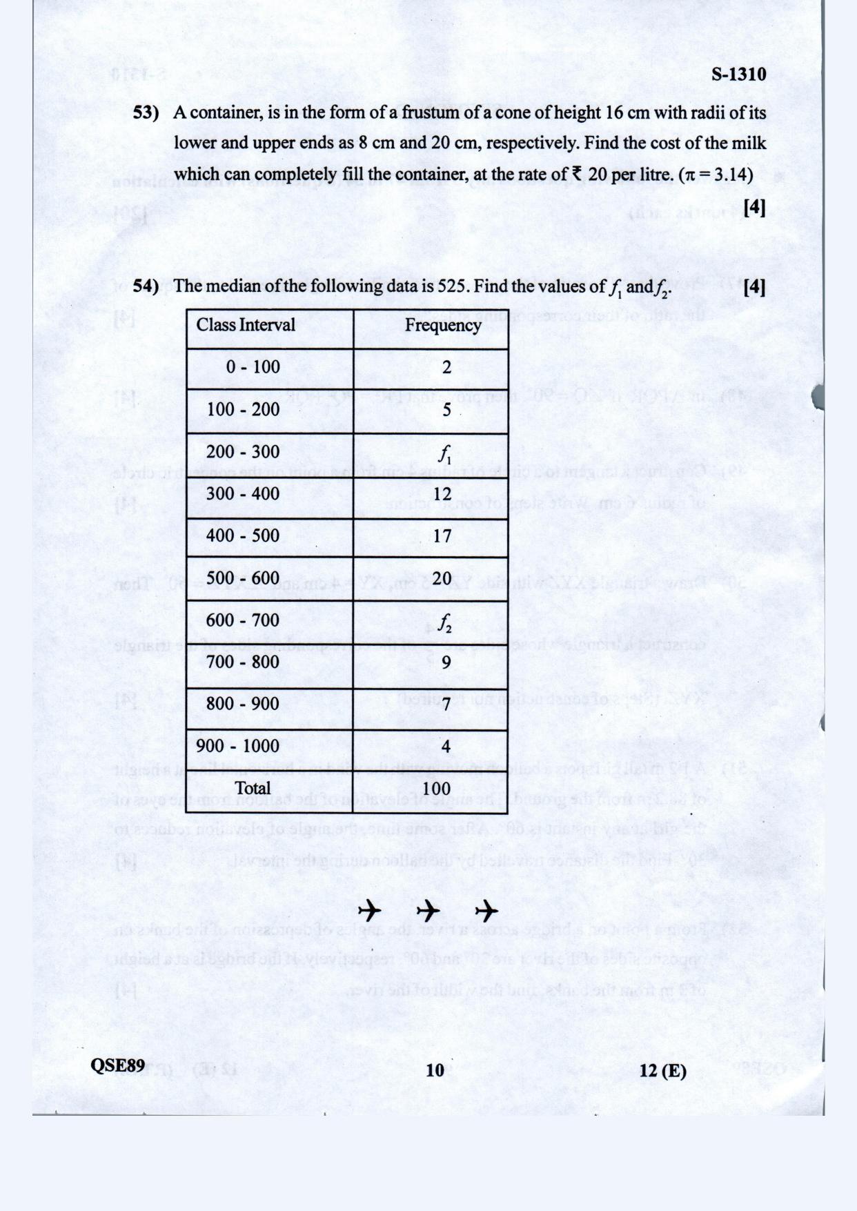Gujarat Board Class 10th Standard Maths-Eng. Med. March-April 2022 Question Paper - Page 10