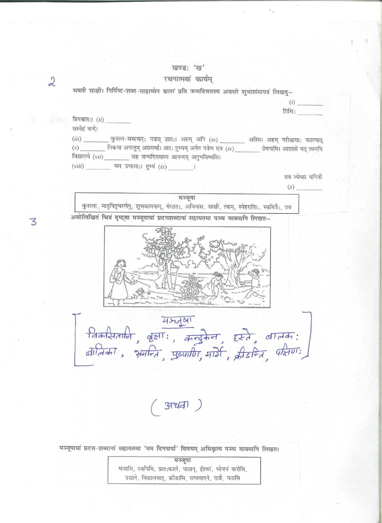 CBSE Worksheets for Class 9 Sanskrit Assignment 4 - Page 2