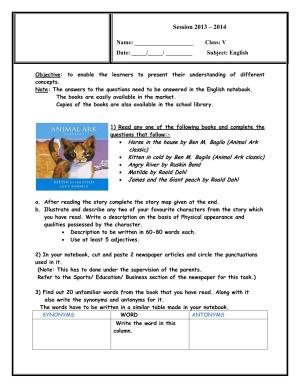 Worksheet for Class 5 English Assignment 52