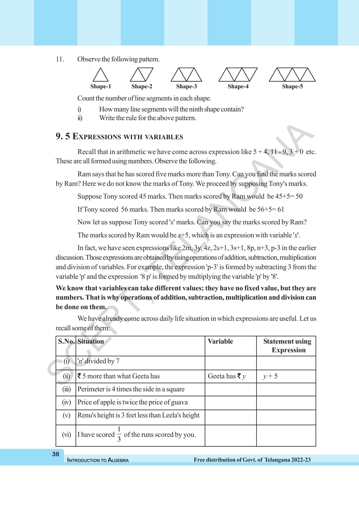 TS SCERT Class 6 Maths Path 2 (Telugu Medium) Text Book - Page 50