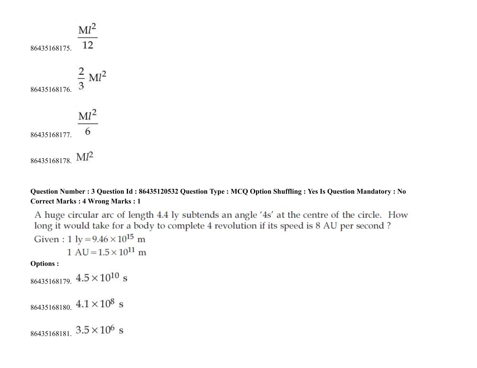 JEE Mains 2021: BTech (Shift 1) 27-08-2021 Question Paper - Page 3