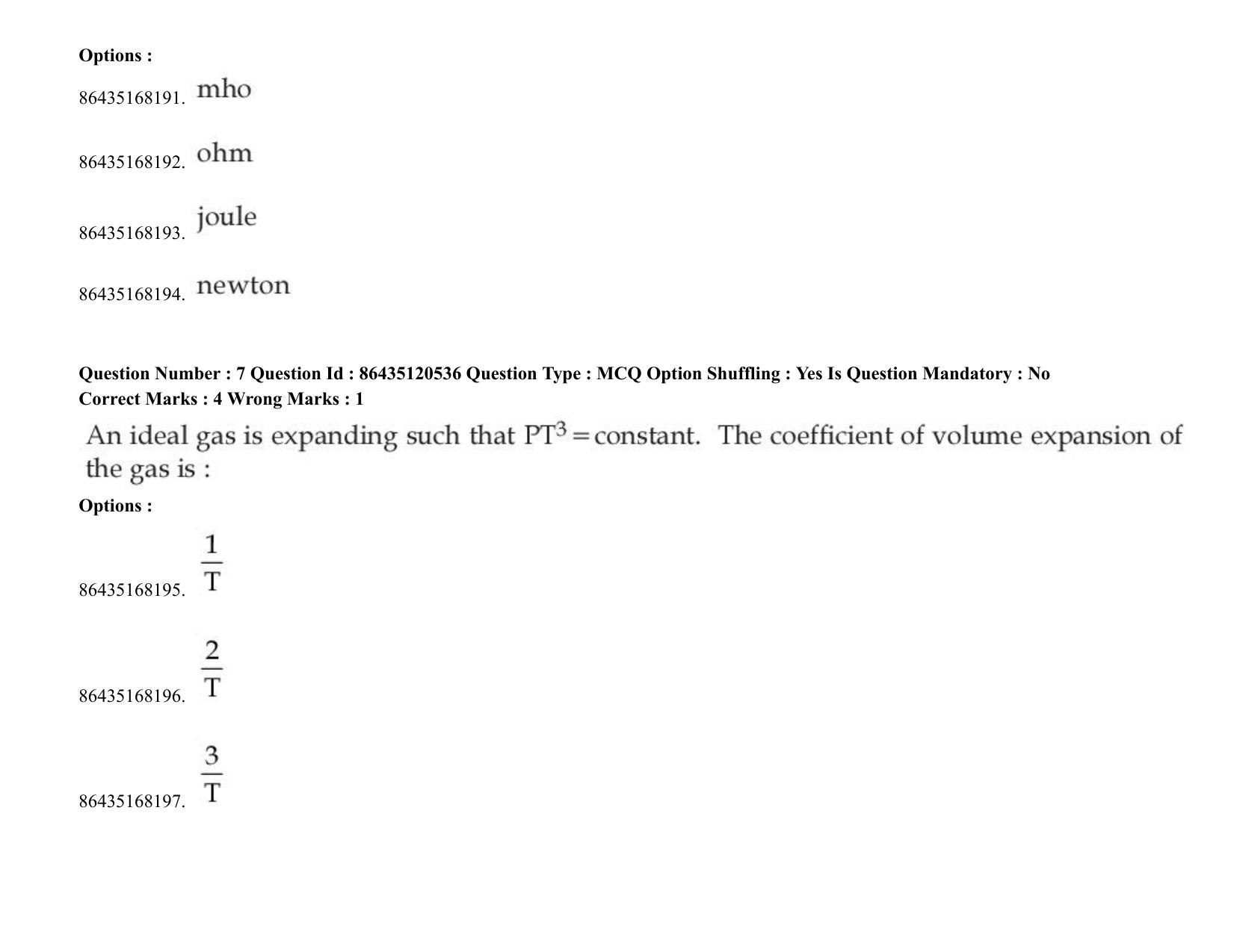 JEE Mains 2021: BTech (Shift 1) 27-08-2021 Question Paper - Page 6