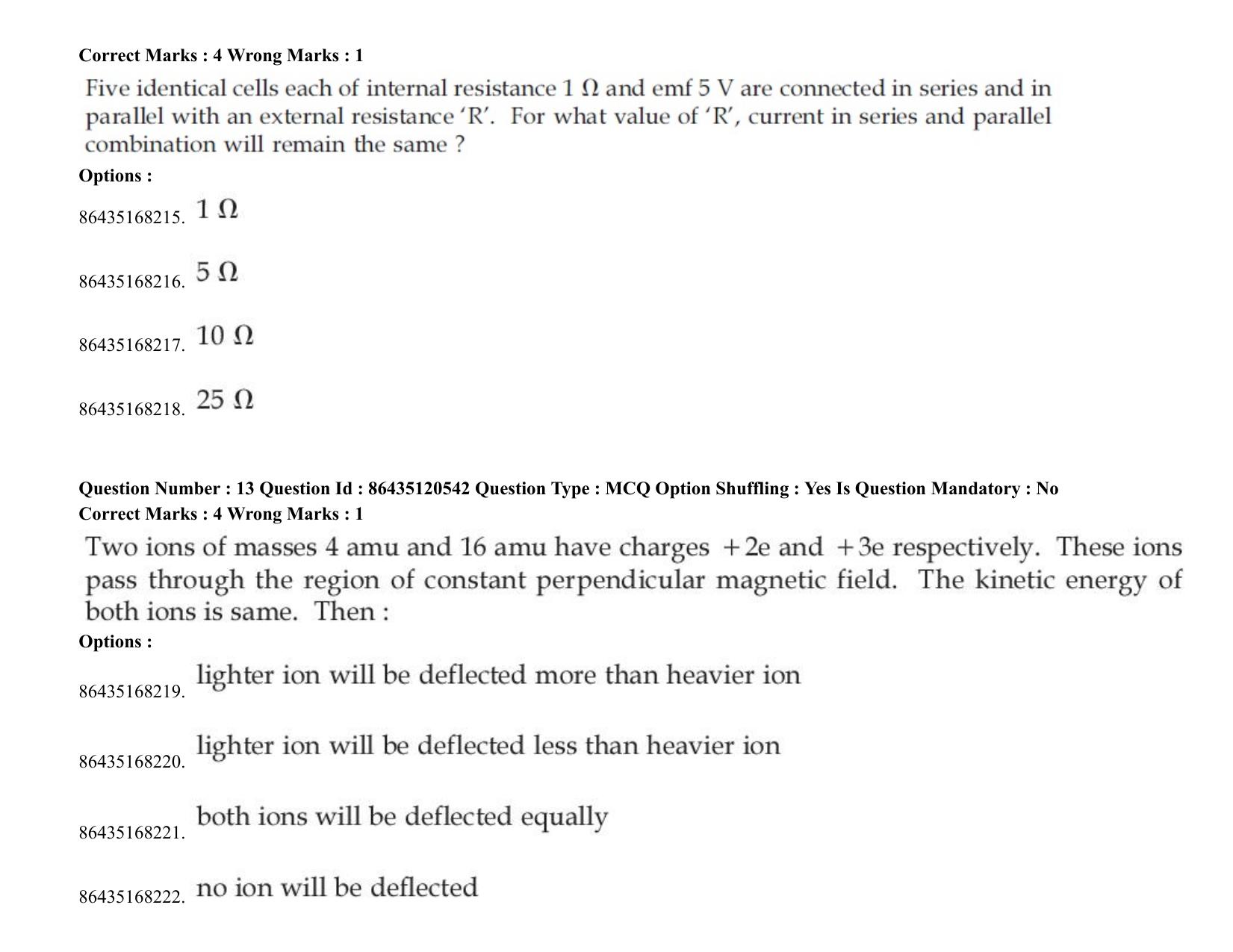 JEE Mains 2021: BTech (Shift 1) 27-08-2021 Question Paper - Page 11