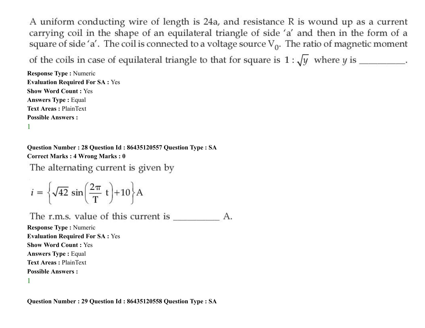 JEE Mains 2021: BTech (Shift 1) 27-08-2021 Question Paper - Page 23