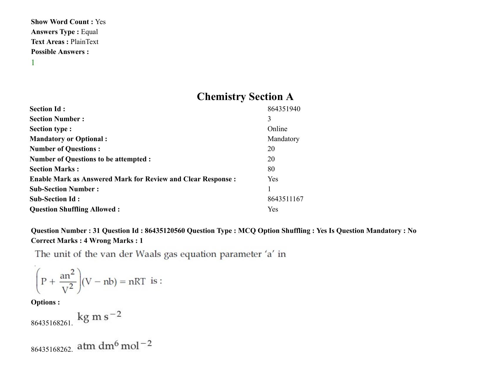 JEE Mains 2021: BTech (Shift 1) 27-08-2021 Question Paper - Page 25