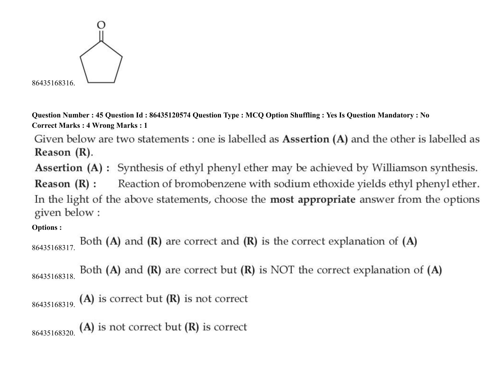 JEE Mains 2021: BTech (Shift 1) 27-08-2021 Question Paper - Page 35