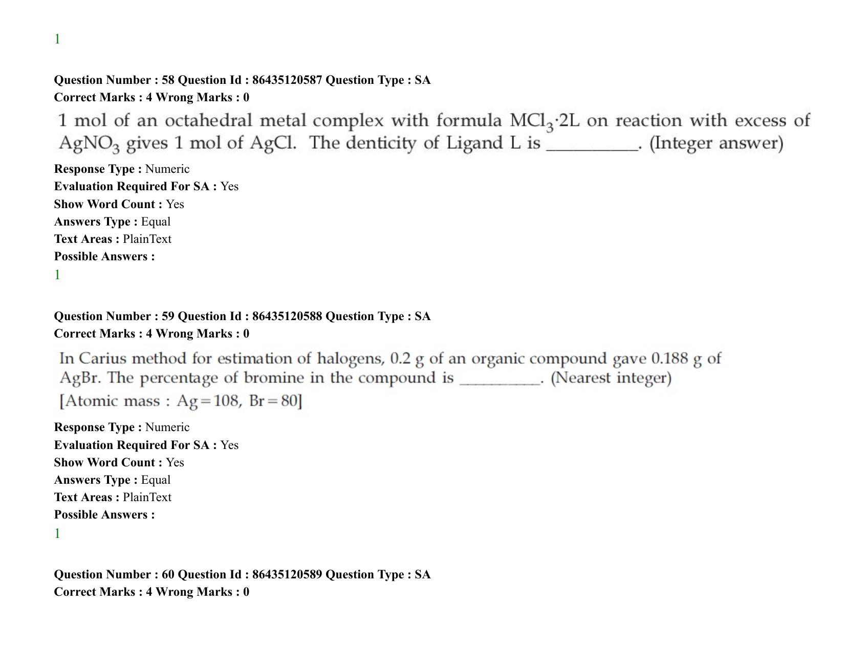 JEE Mains 2021: BTech (Shift 1) 27-08-2021 Question Paper - Page 45