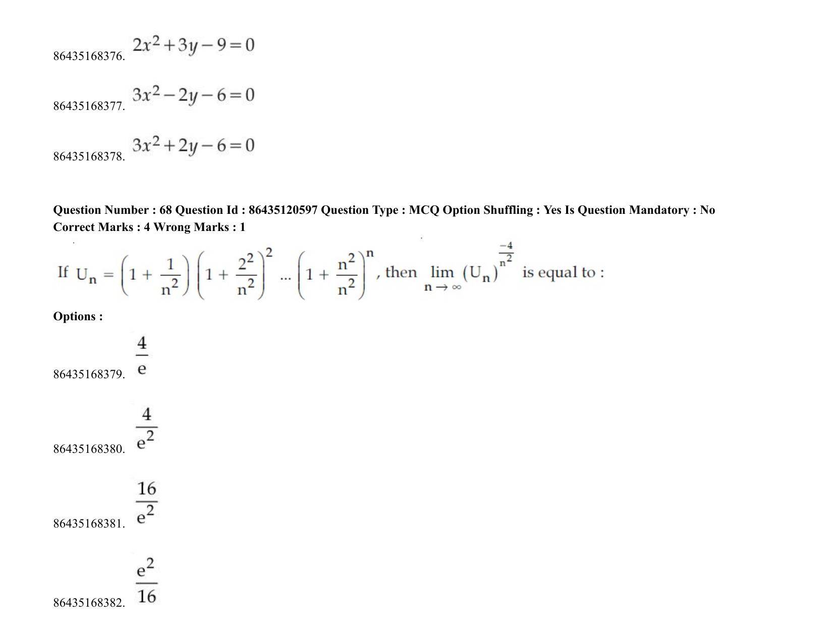 JEE Mains 2021: BTech (Shift 1) 27-08-2021 Question Paper - Page 51