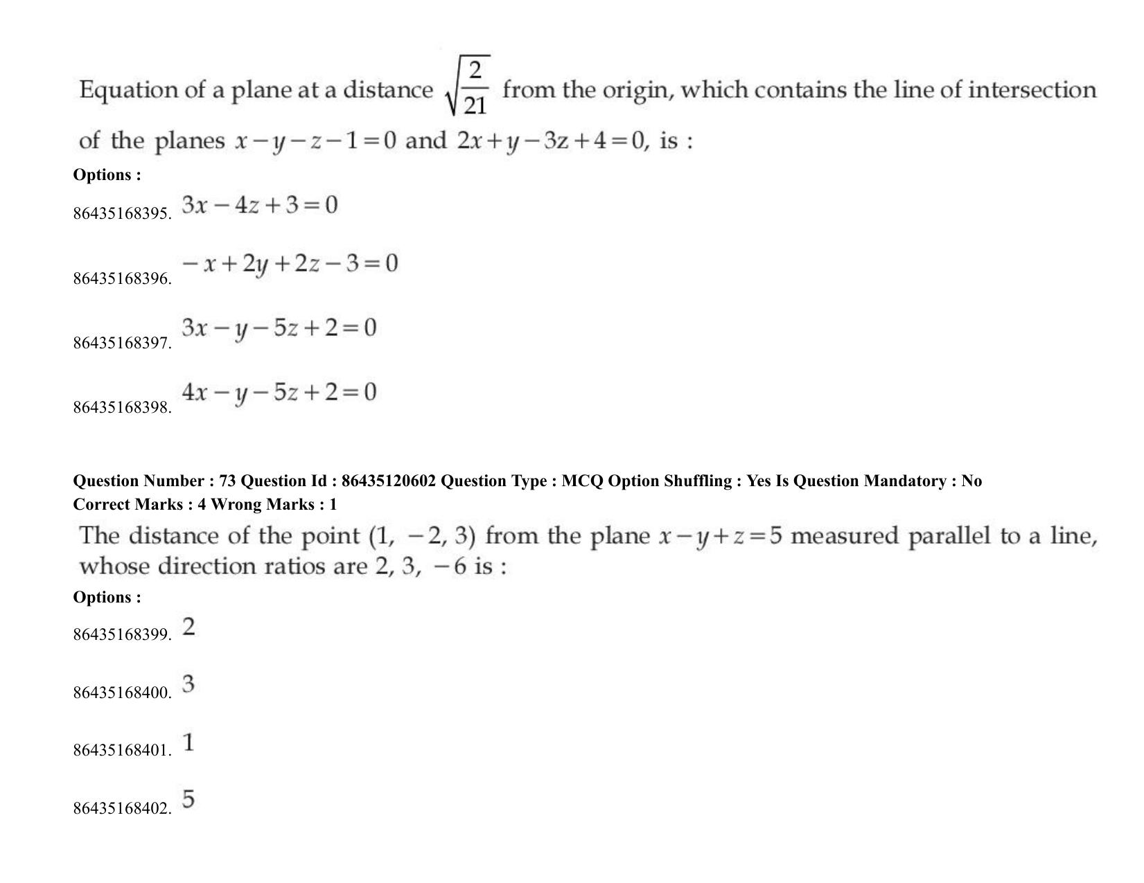 JEE Mains 2021: BTech (Shift 1) 27-08-2021 Question Paper - Page 54