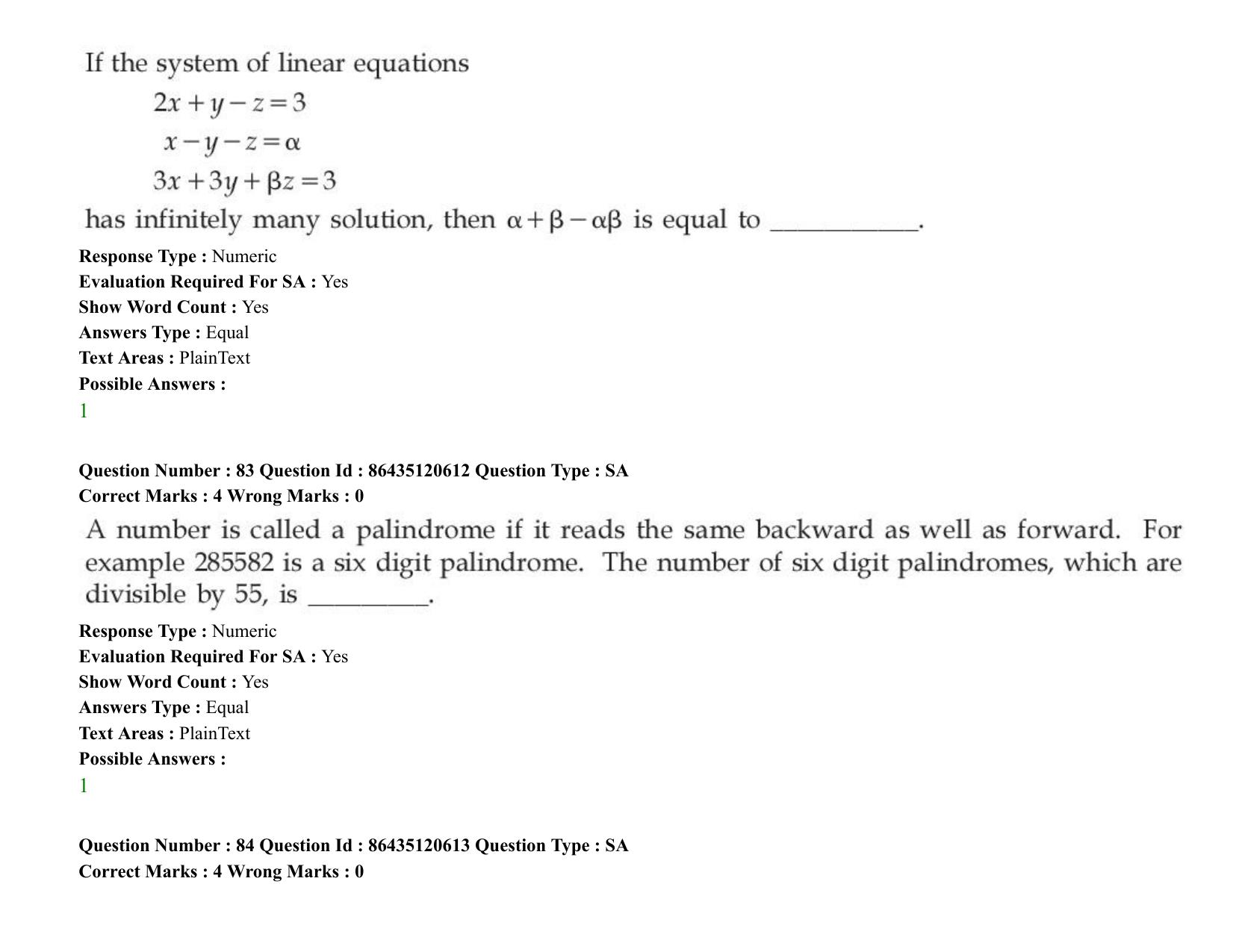 JEE Mains 2021: BTech (Shift 1) 27-08-2021 Question Paper - Page 61