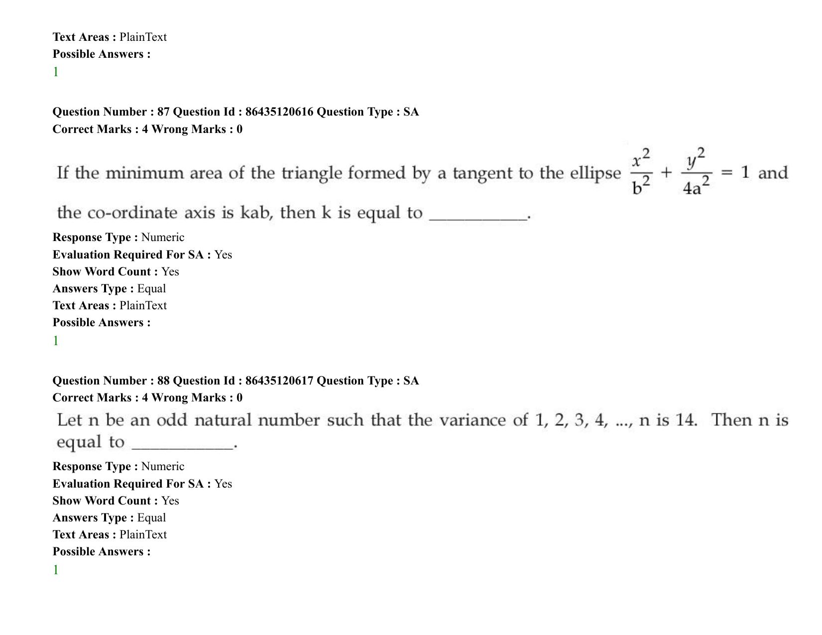 JEE Mains 2021: BTech (Shift 1) 27-08-2021 Question Paper - Page 63