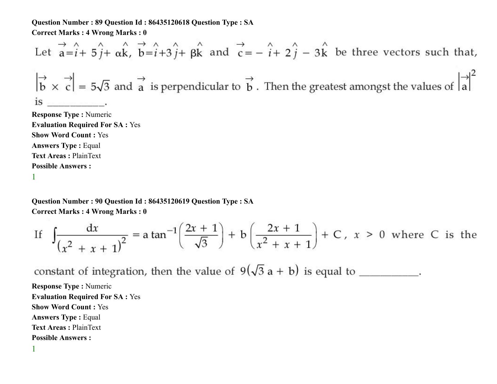 JEE Mains 2021: BTech (Shift 1) 27-08-2021 Question Paper - Page 64