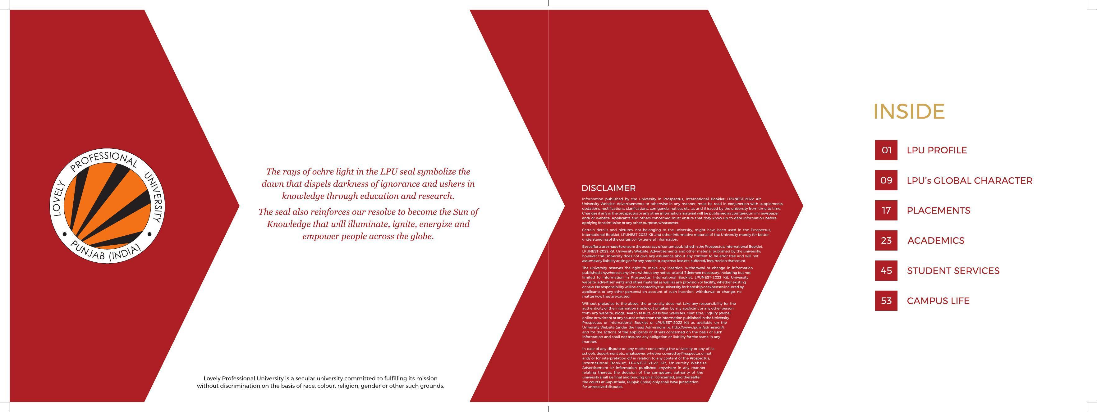 Lovely Professional University, Jalandhar Information Brochure - Page 4