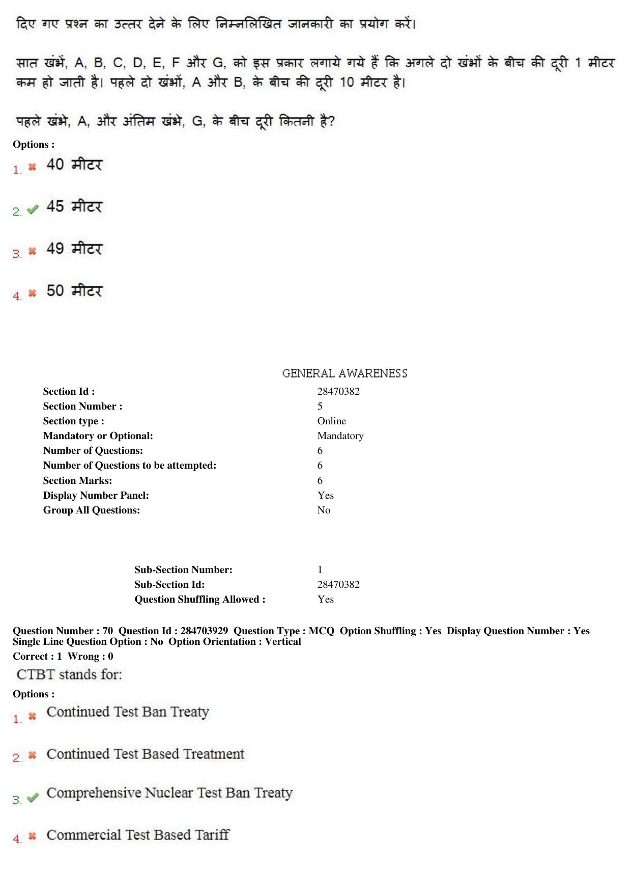 MP CPCT 22nd April 2018 English Question Paper Shift 2 - Page 51