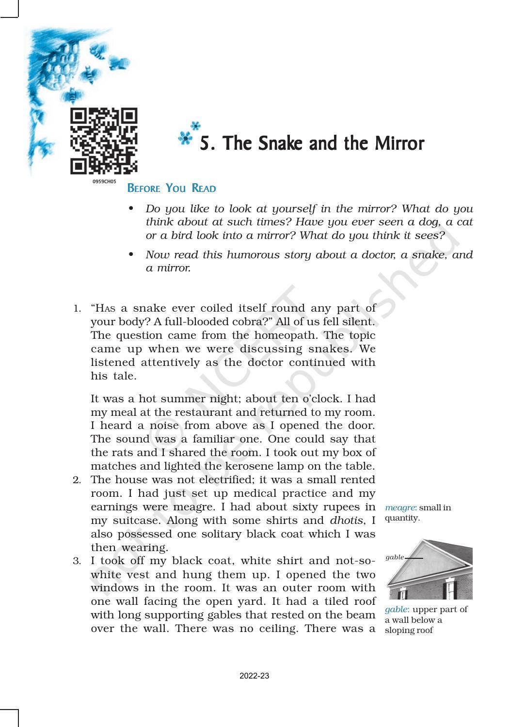NCERT Book for Class 9 English Chapter 5 The Snake and the Mirror - Page 1
