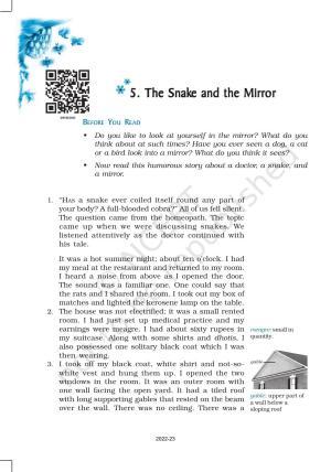 NCERT Book for Class 9 English Chapter 5 The Snake and the Mirror