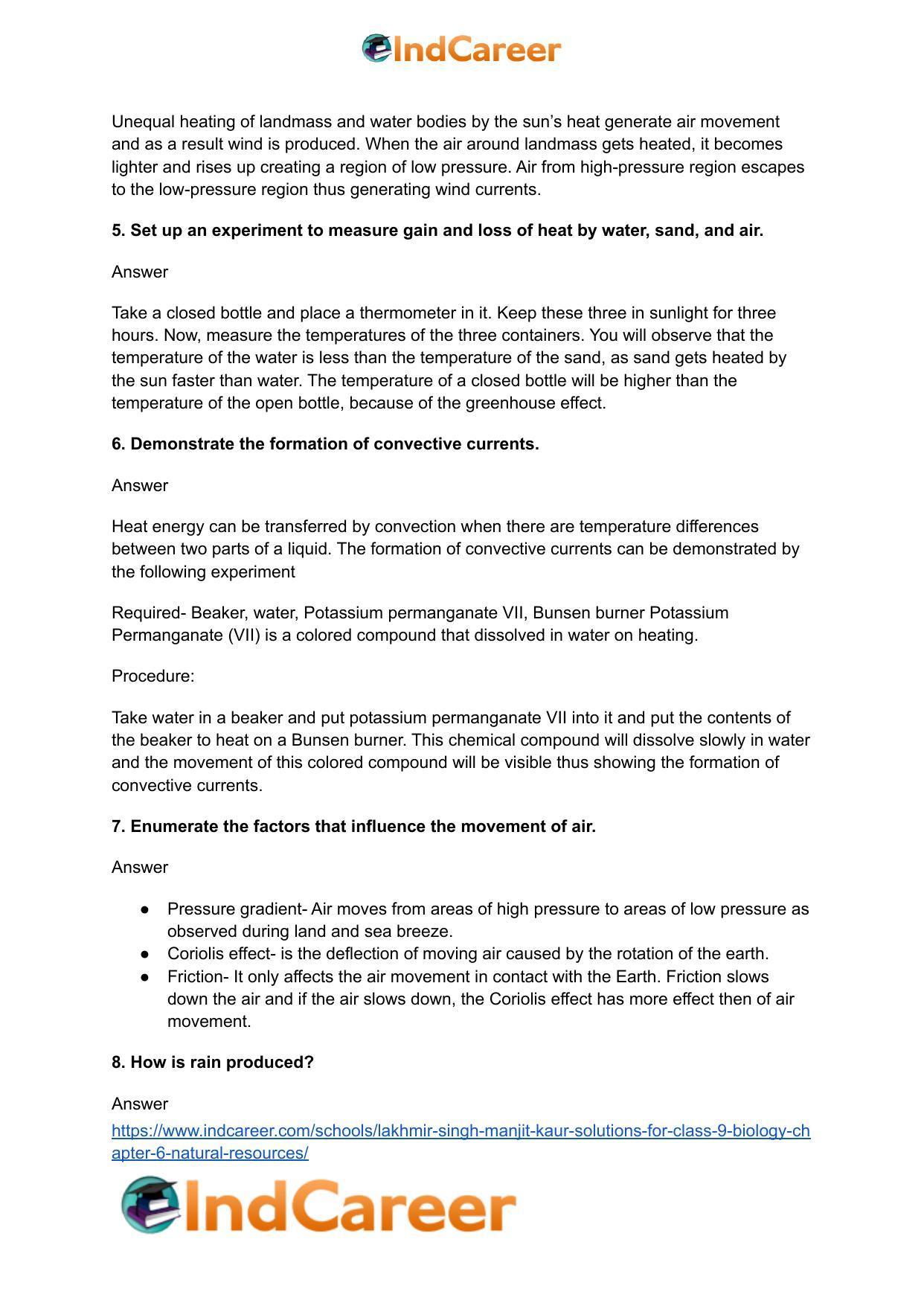 Lakhmir Singh Manjit Kaur Solutions for Class 9 Biology: Chapter 6- Natural Resources - Page 3
