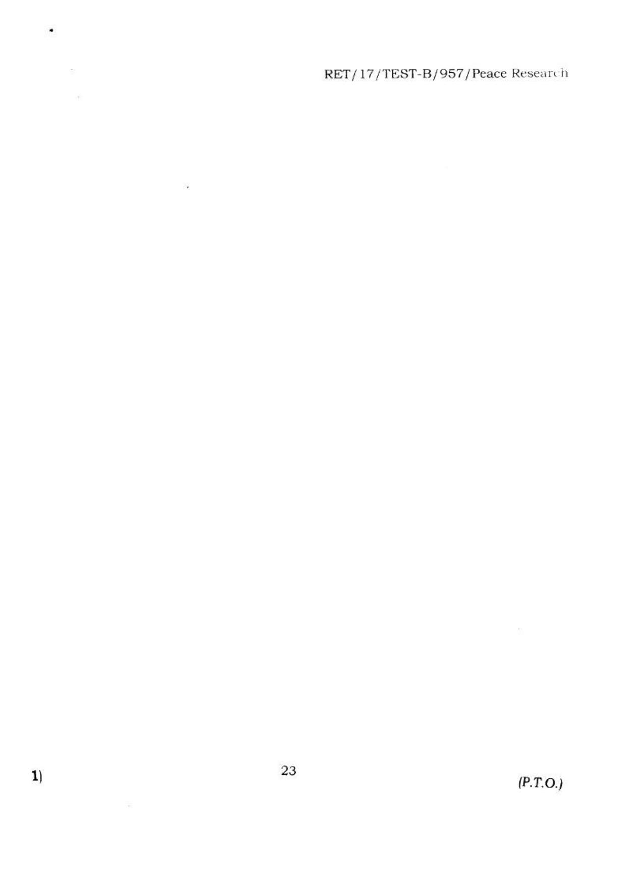 BHU RET PEACH RESEARCH 2017 Question Paper - Page 24