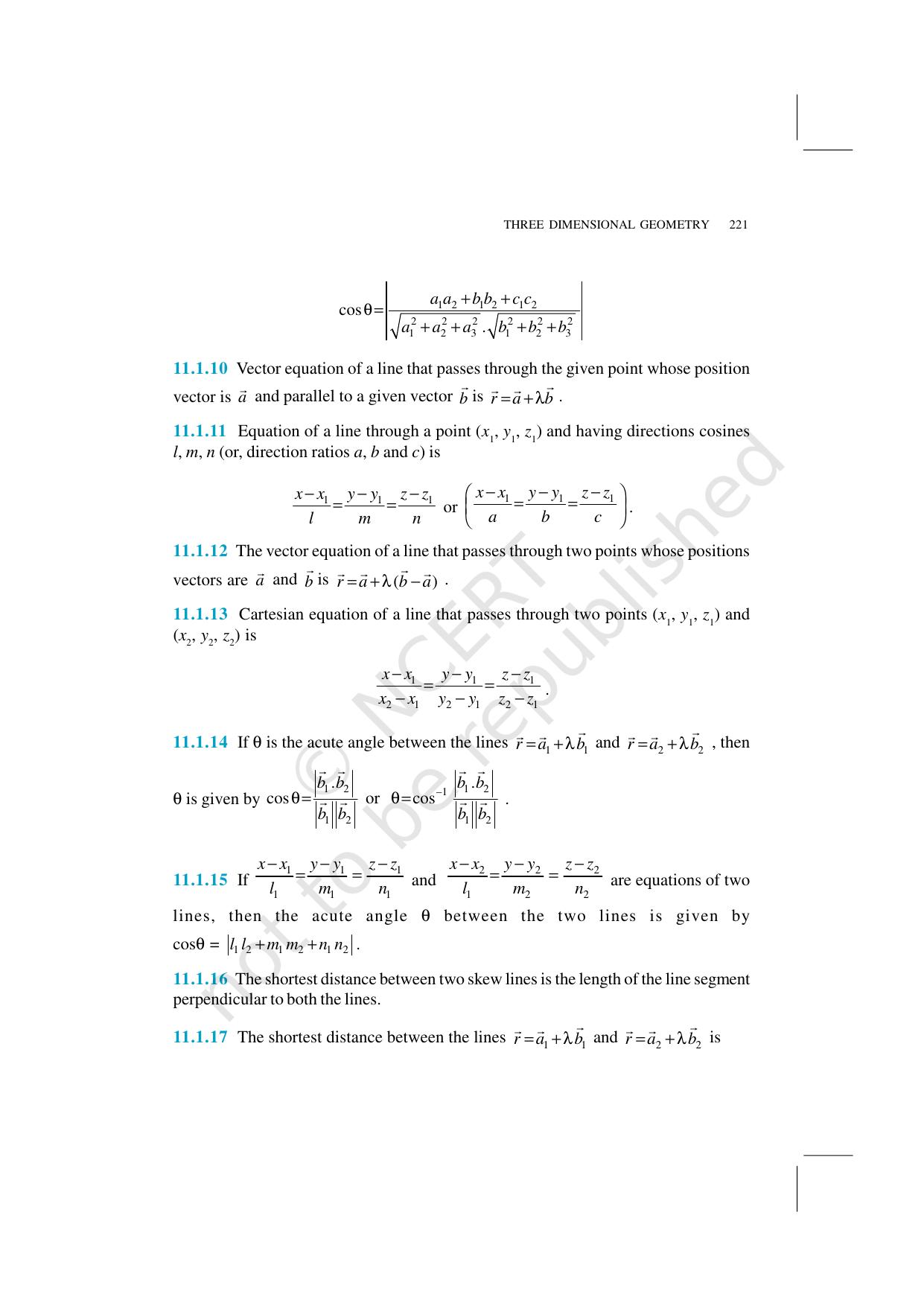 NCERT Exemplar Class 12: Mathematics Unit 11 (Three-Dimensional Geometry) - Page 2