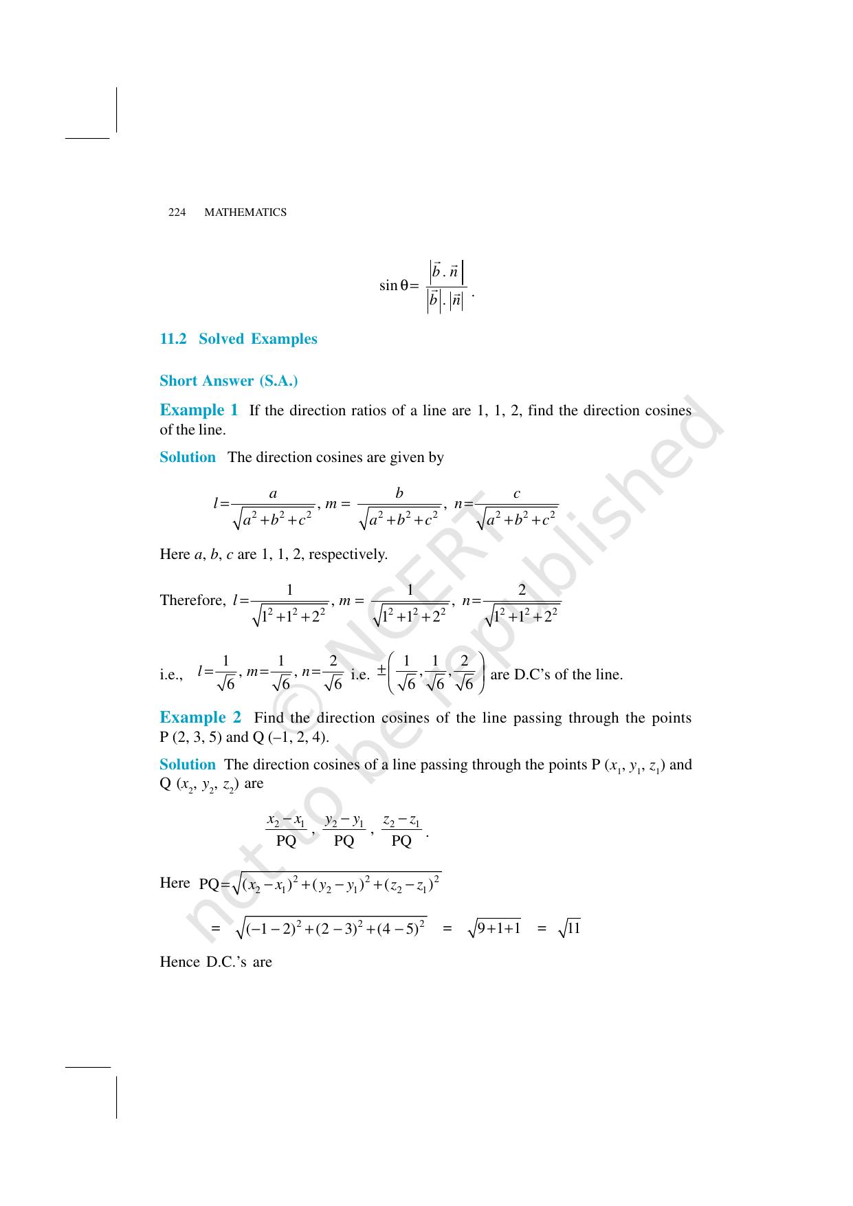 NCERT Exemplar Class 12: Mathematics Unit 11 (Three-Dimensional Geometry) - Page 5