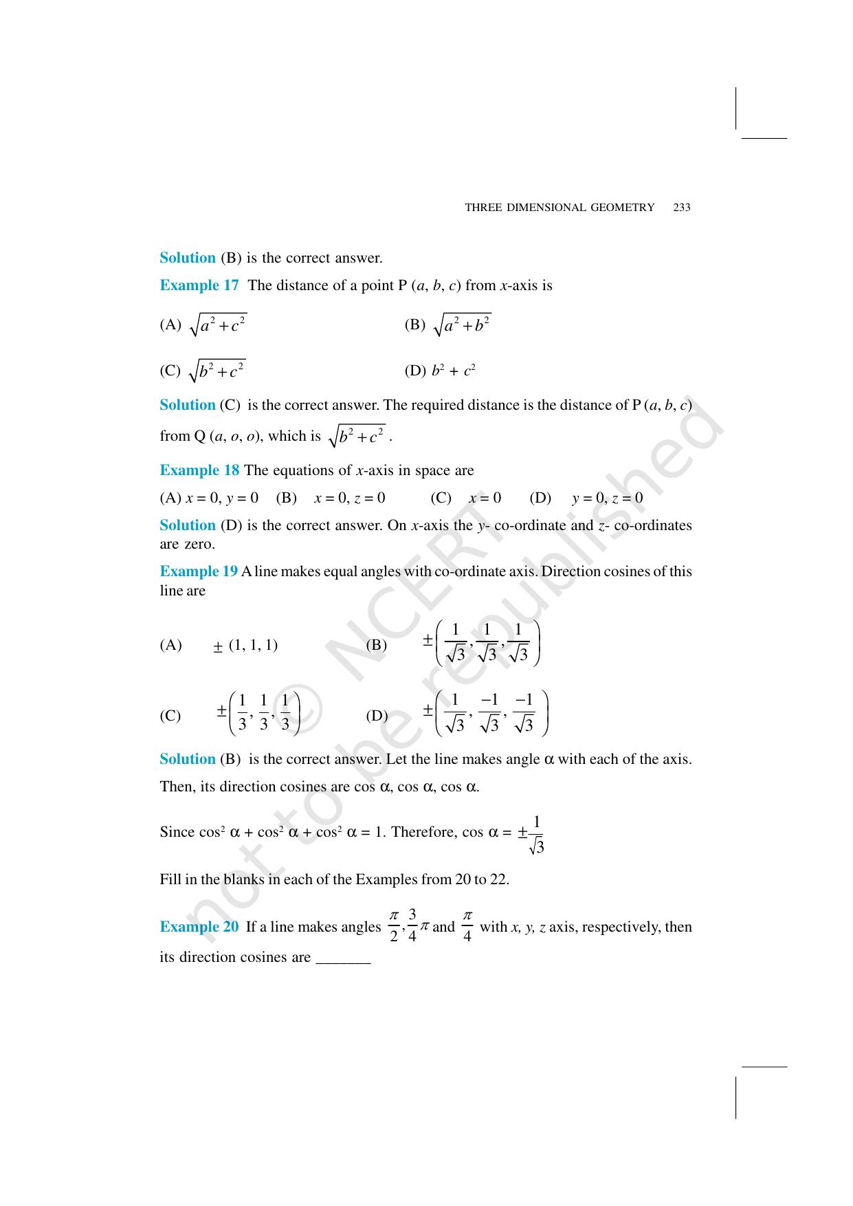 NCERT Exemplar Class 12: Mathematics Unit 11 (Three-Dimensional Geometry) - Page 14