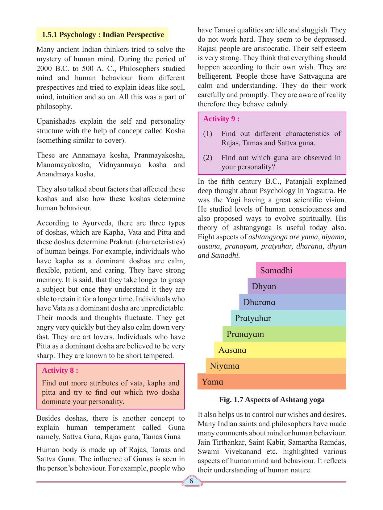 Maharashtra Board Class 11 Psychology Textbook - Page 16