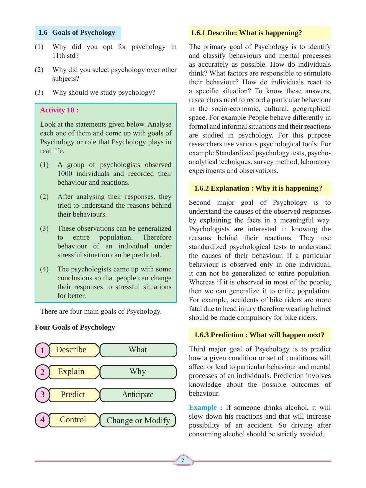 Maharashtra Board Class 11 Psychology Textbook - Page 17