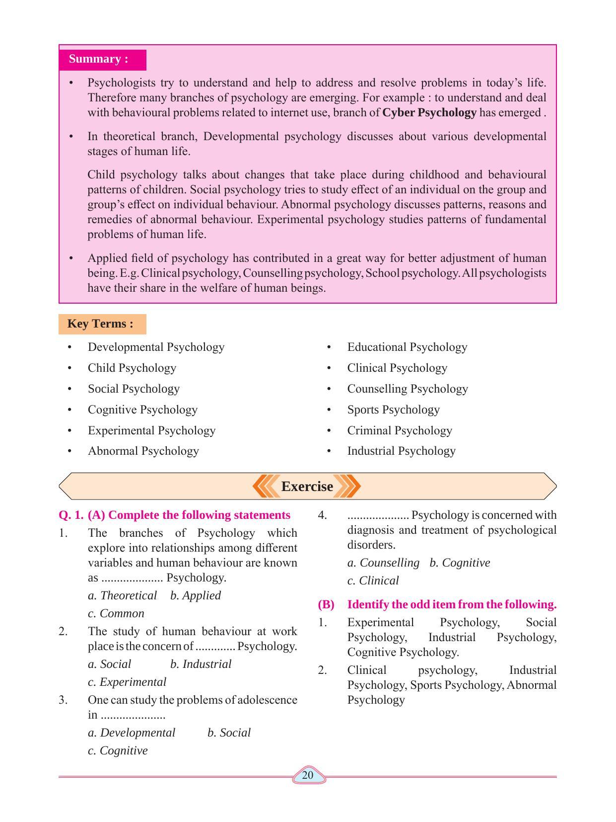 Maharashtra Board Class 11 Psychology Textbook - Page 30