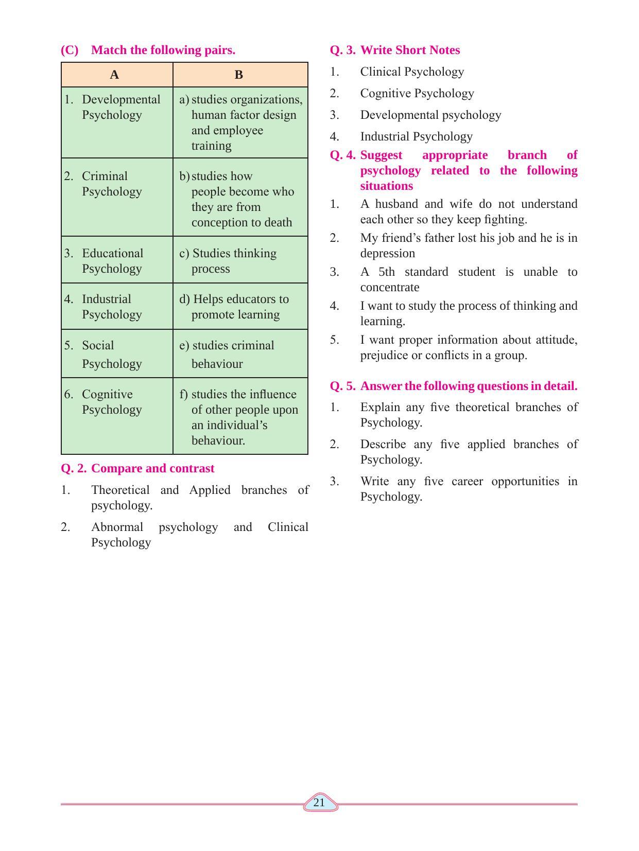 Maharashtra Board Class 11 Psychology Textbook - Page 31