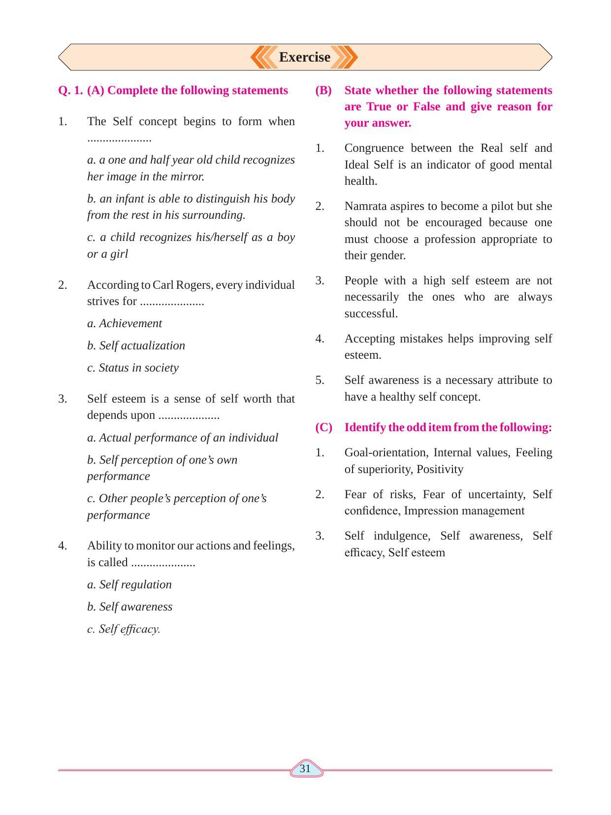 Maharashtra Board Class 11 Psychology Textbook - Page 41