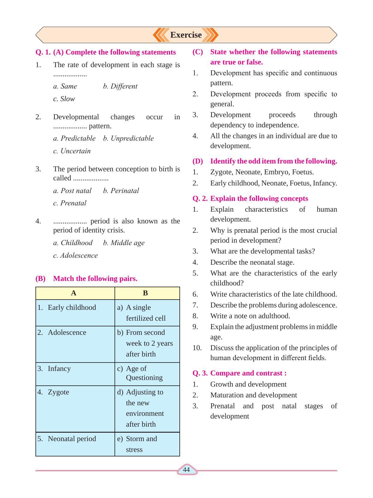 Maharashtra Board Class 11 Psychology Textbook - Page 54