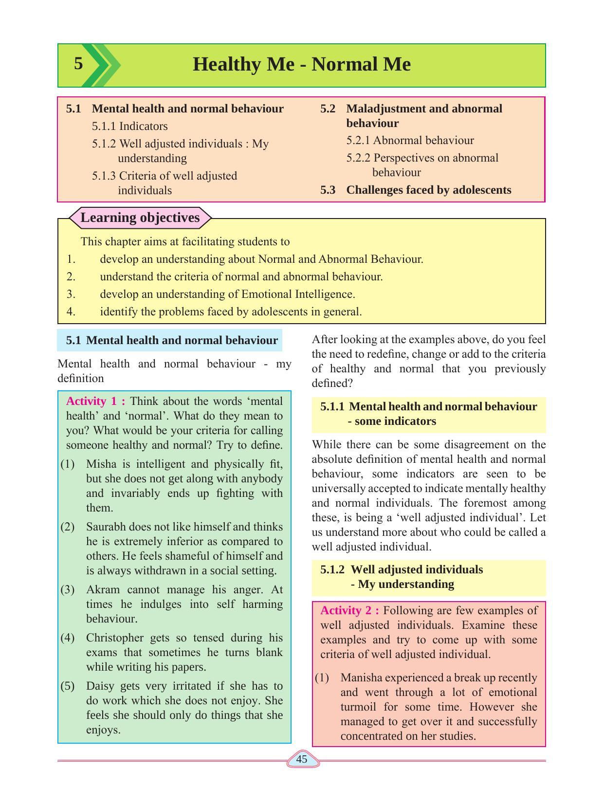 Maharashtra Board Class 11 Psychology Textbook - Page 55