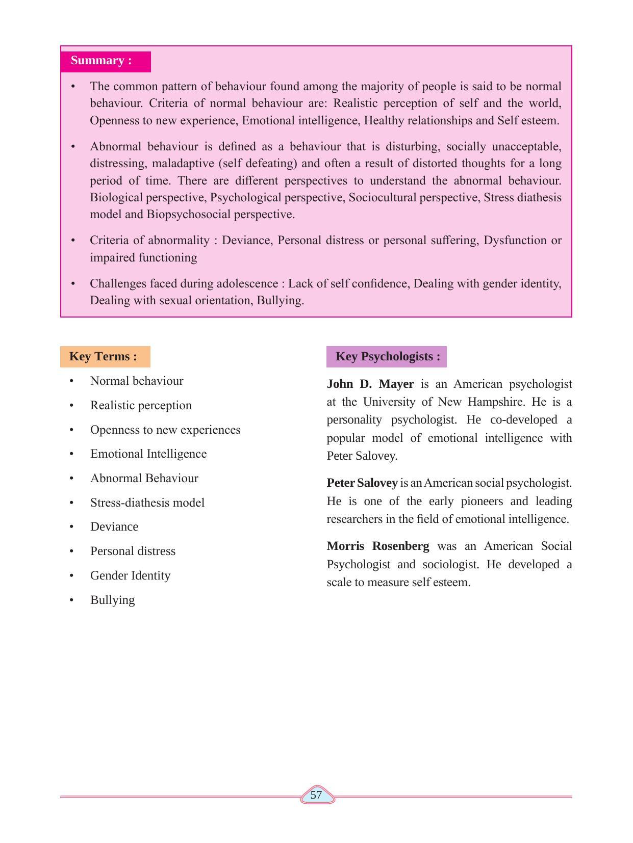 Maharashtra Board Class 11 Psychology Textbook - Page 67