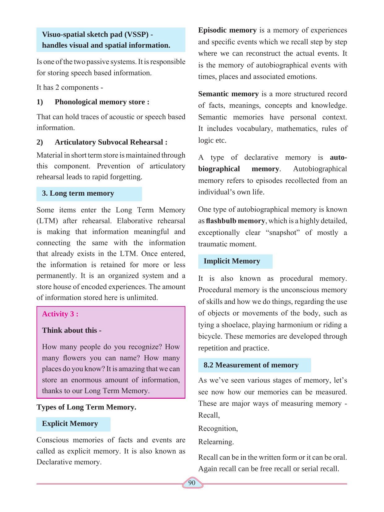 Maharashtra Board Class 11 Psychology Textbook - Page 100