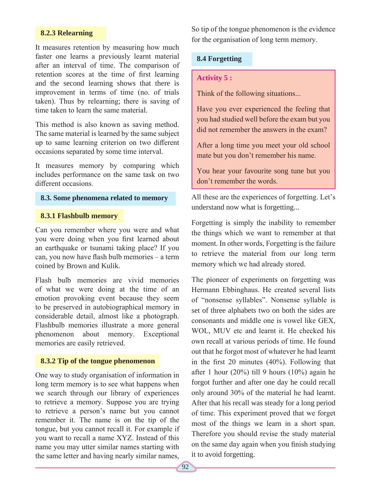 Maharashtra Board Class 11 Psychology Textbook - Page 102