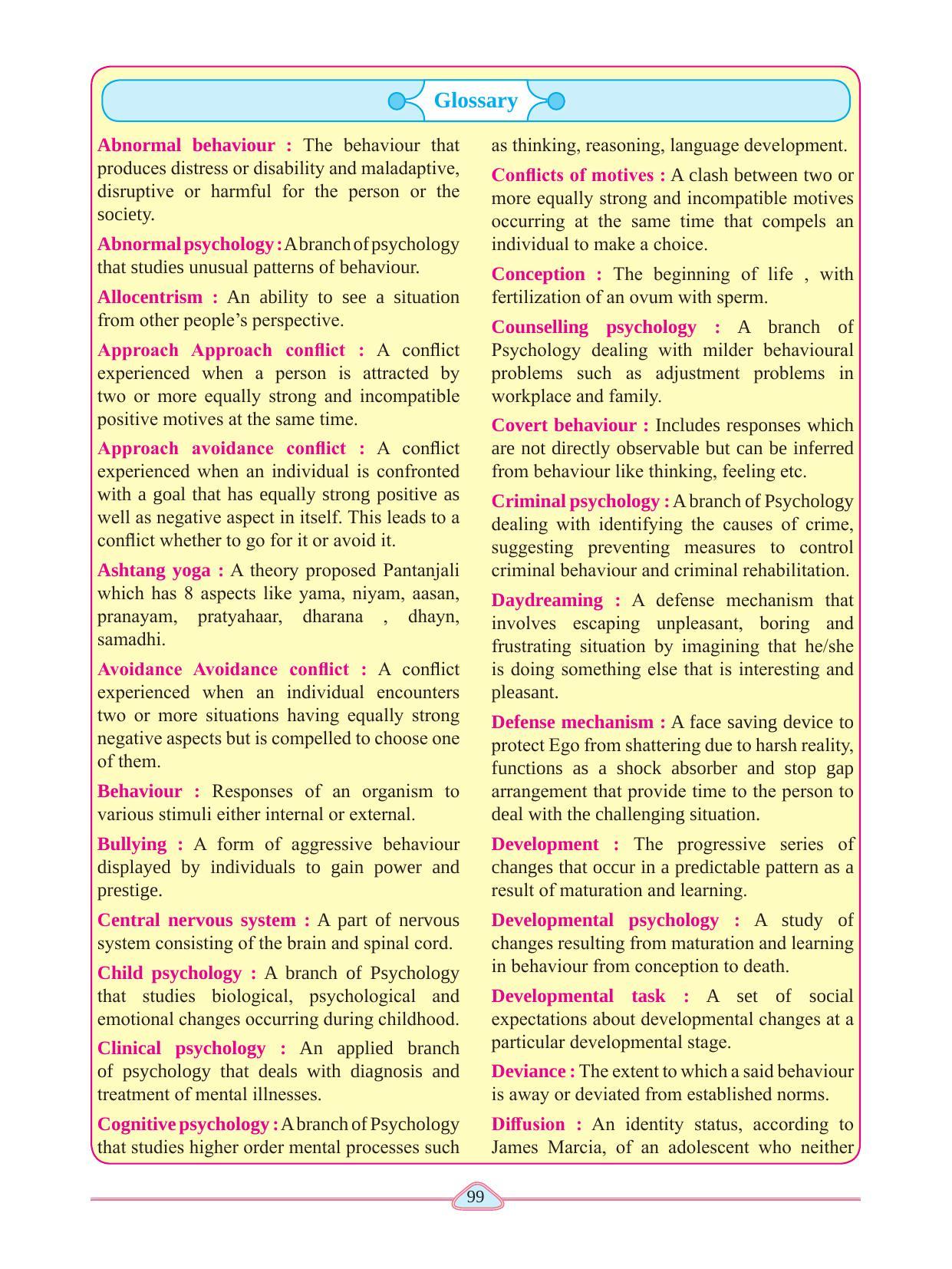 Maharashtra Board Class 11 Psychology Textbook - Page 109