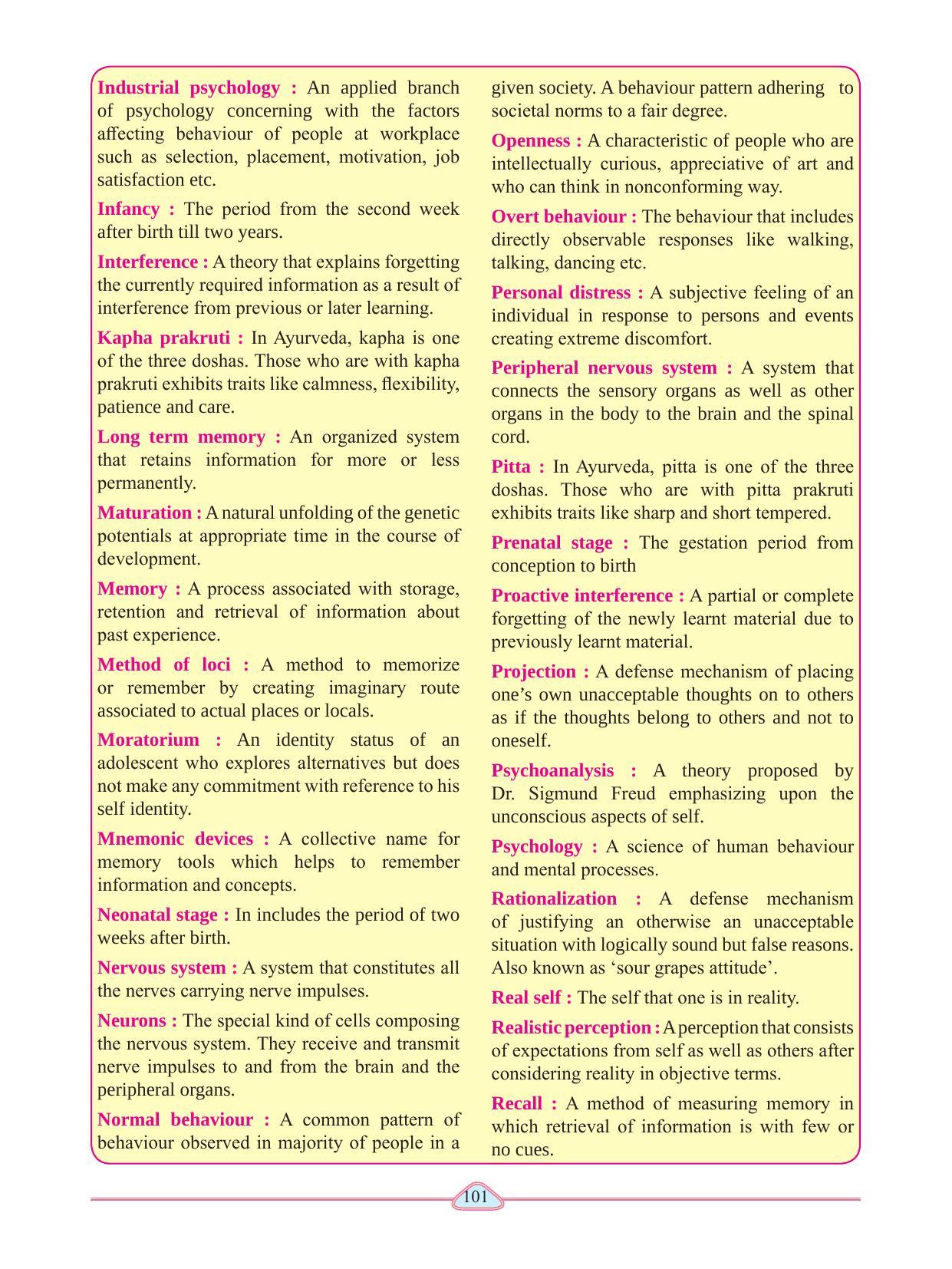 Maharashtra Board Class 11 Psychology Textbook - Page 111