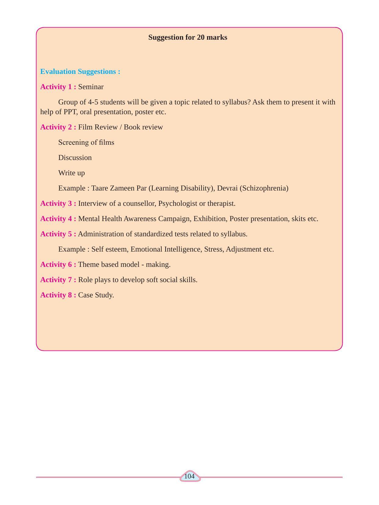 Maharashtra Board Class 11 Psychology Textbook - Page 114