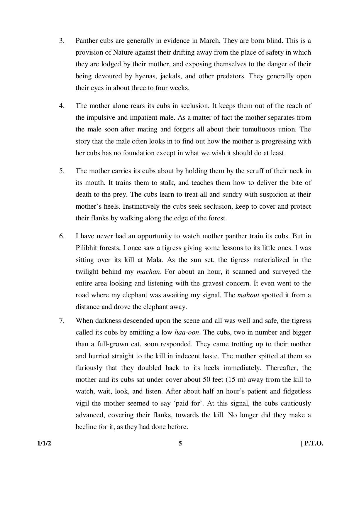 CBSE Class 12 1-1-2 ENGLISH CORE 2016 Question Paper - Page 5
