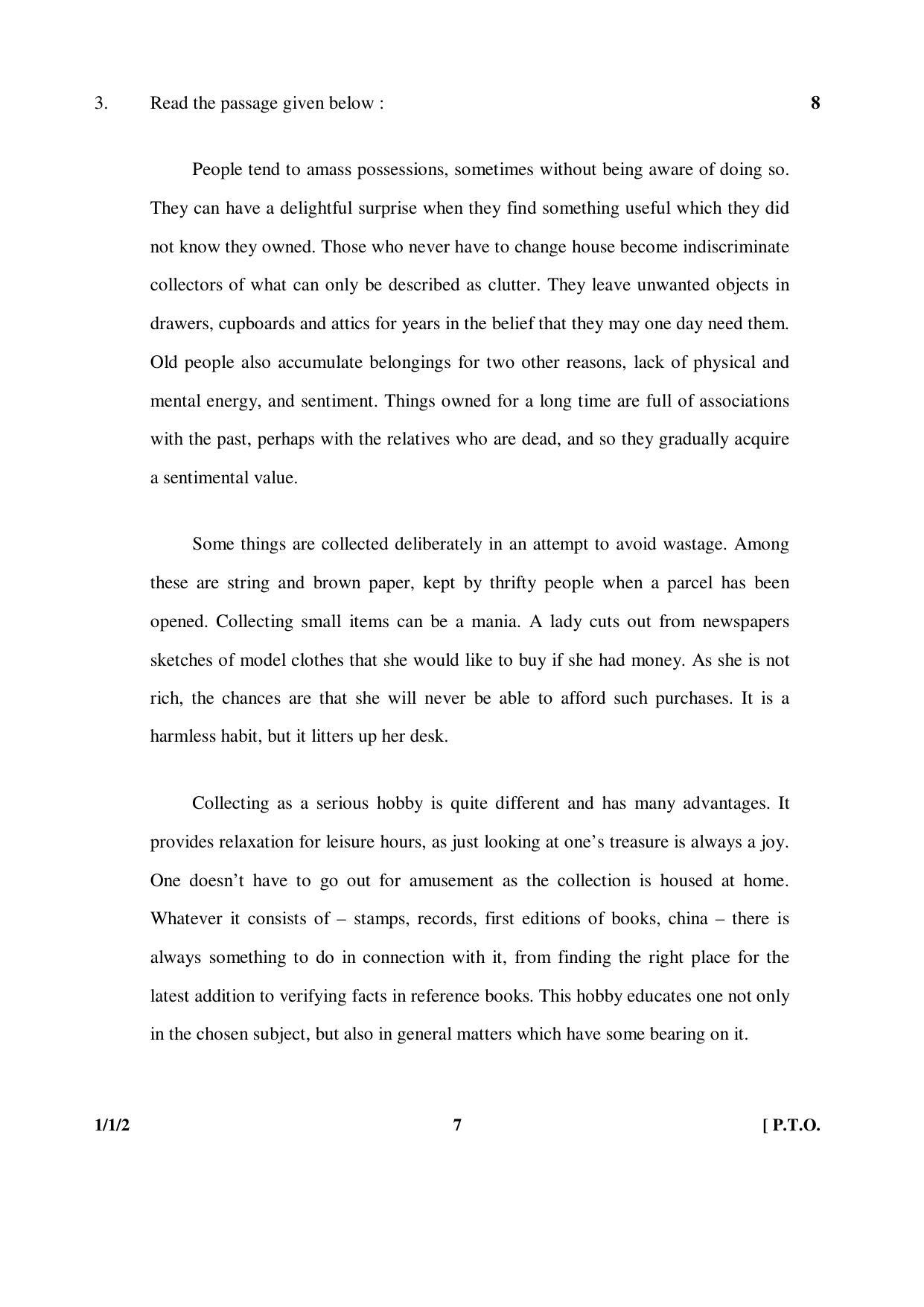 CBSE Class 12 1-1-2 ENGLISH CORE 2016 Question Paper - Page 7