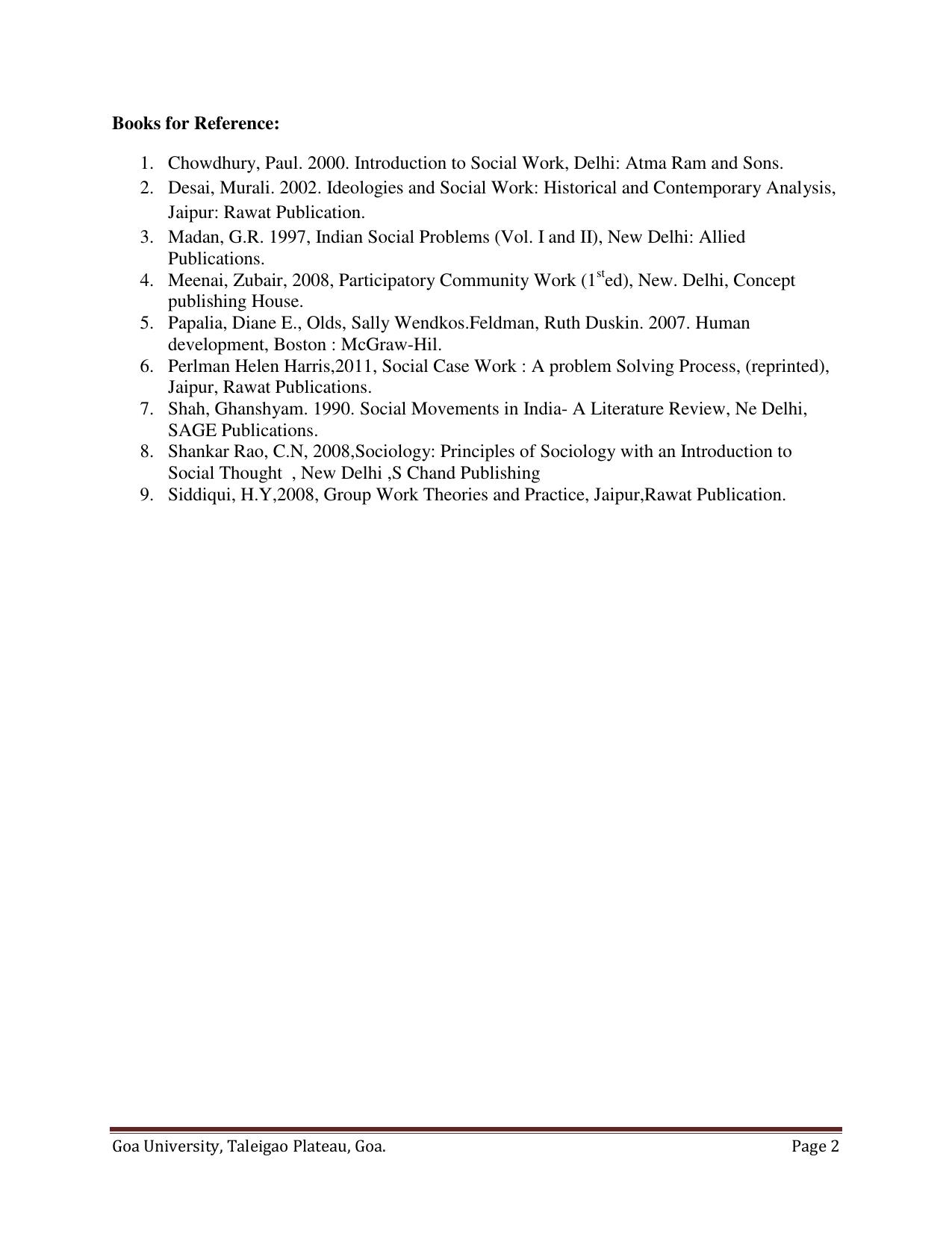 GU ART Social Work Syllabus - Page 2