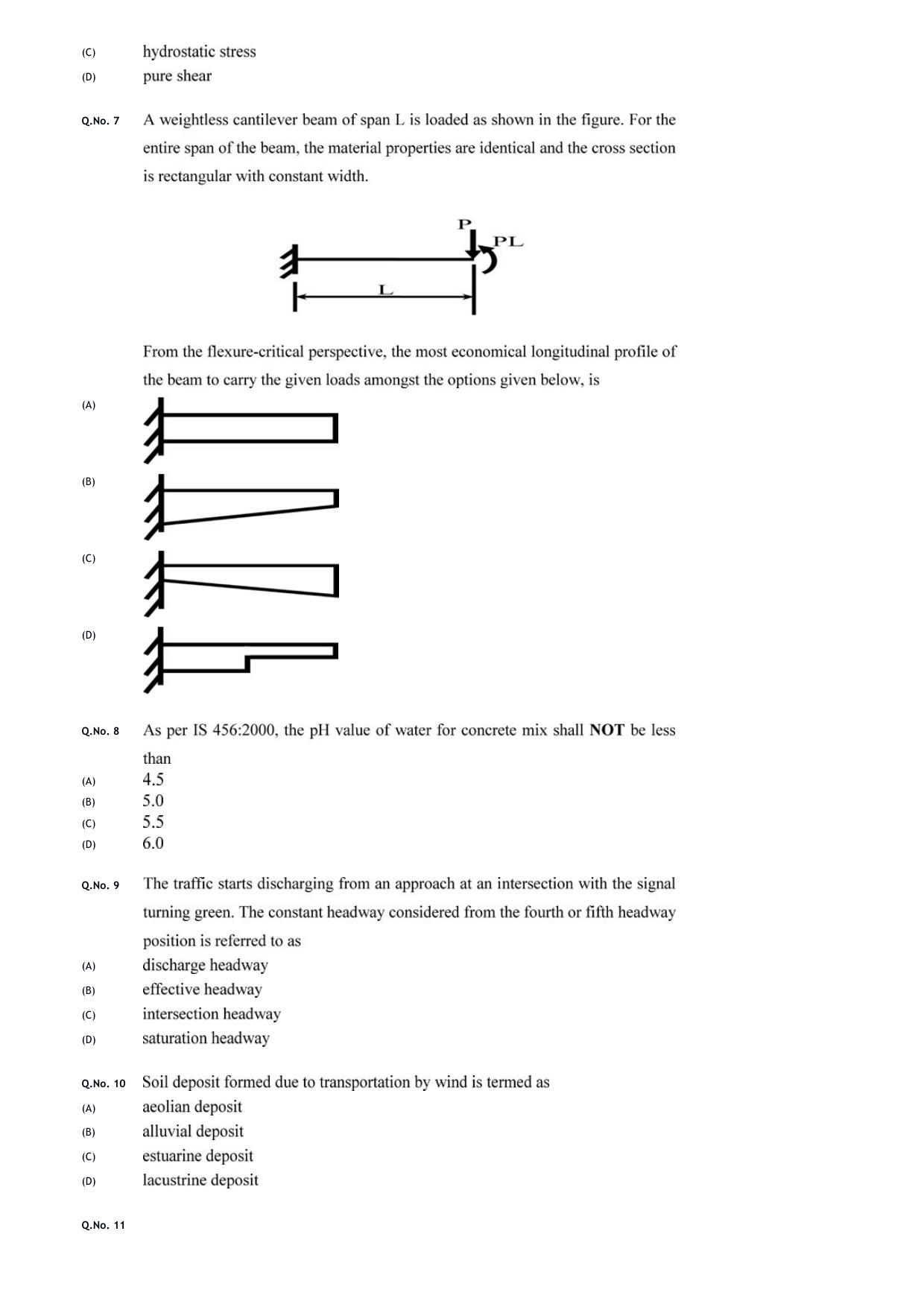 GATE 2020 Civil Engineering (CE) Question Paper - Page 26