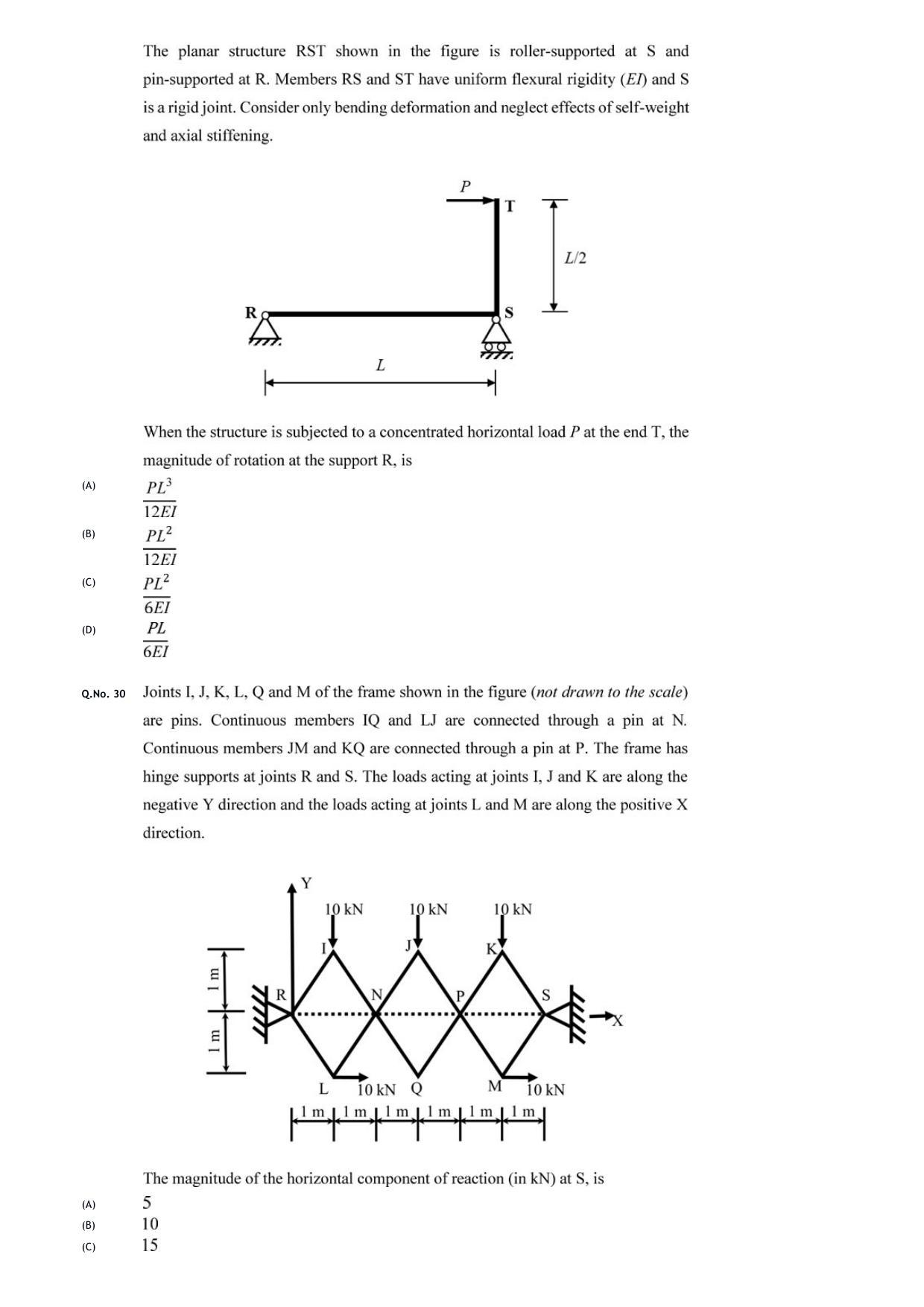 GATE 2020 Civil Engineering (CE) Question Paper - Page 31