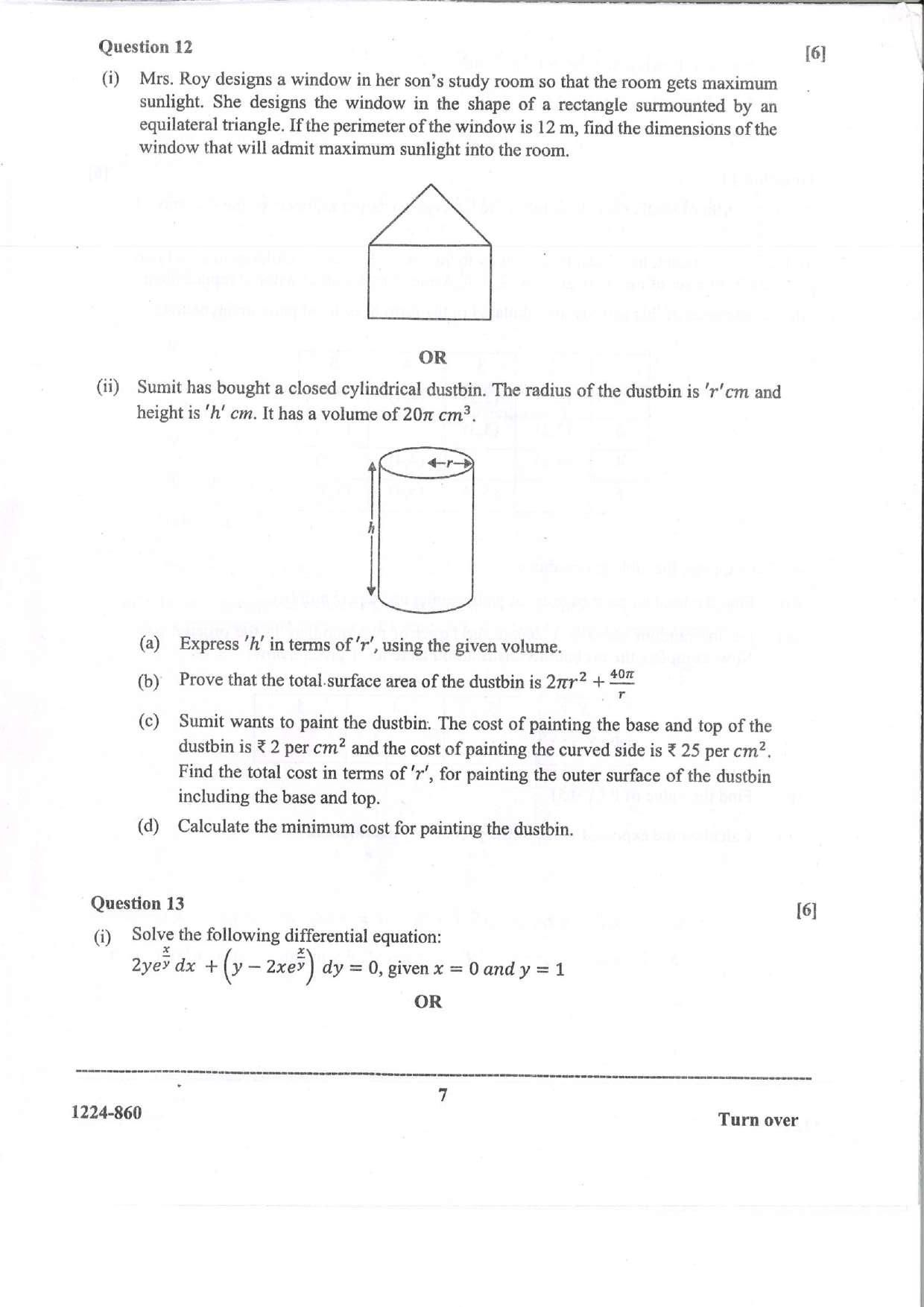 ISC Class 12 Maths 2024 Question Paper - Page 7