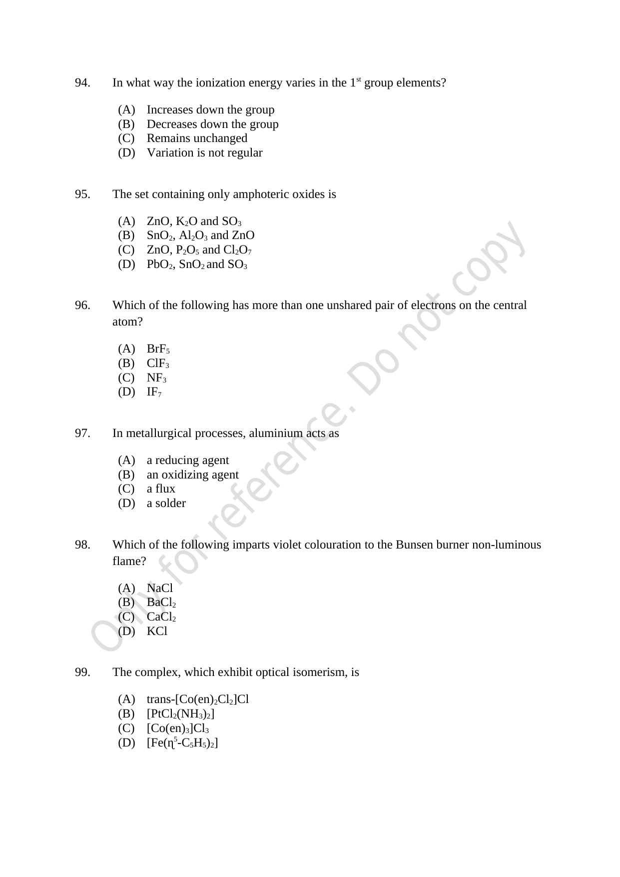 CUSAT CAT 2021 B.Tech Shift II Question Paper - Page 19