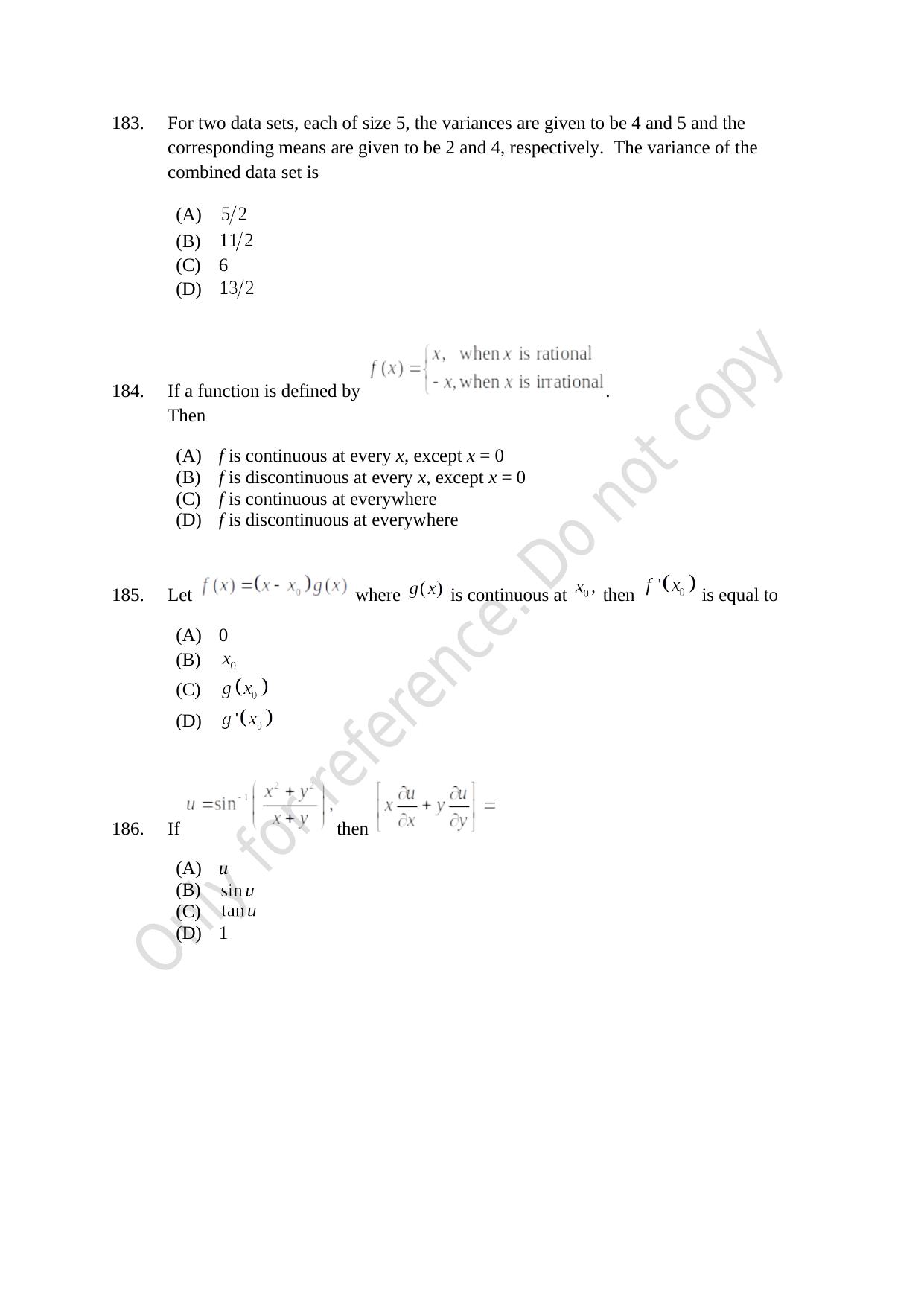CUSAT CAT 2021 B.Tech Shift II Question Paper - Page 38
